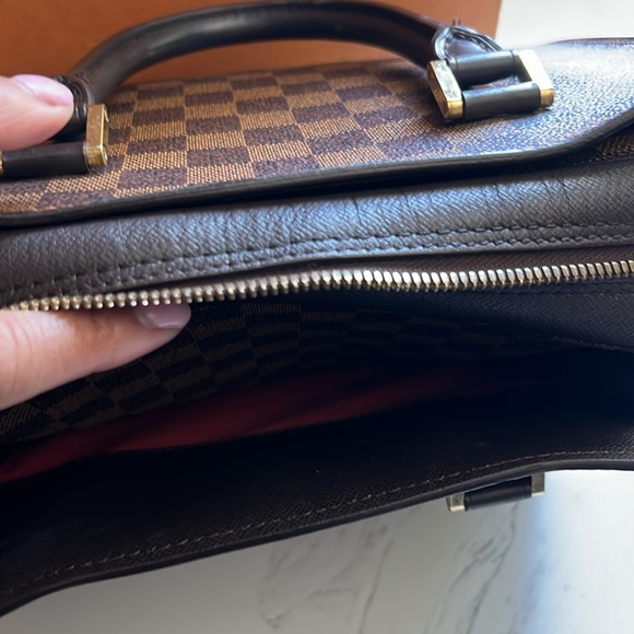EUC Vintage LV Damier Ebene Triana Top Handle Bag w/ Bag and Box - Picture 11 of 16